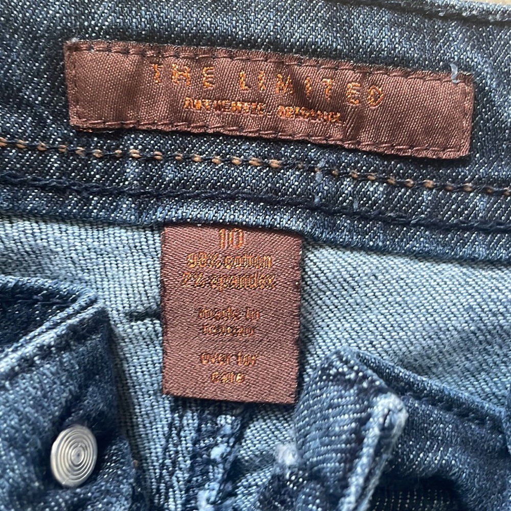 The Limited flare dark wash jeans size 10 inseam 33” - Picture 3 of 5